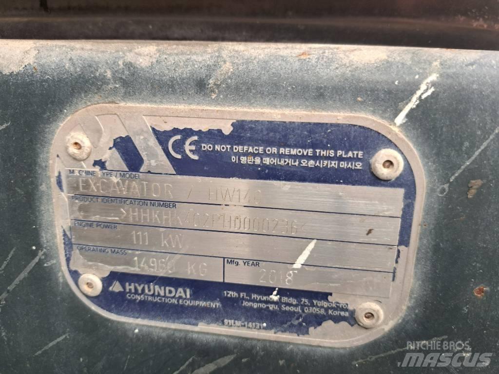 Hyundai HW140 Ekskavatori uz riteņiem
