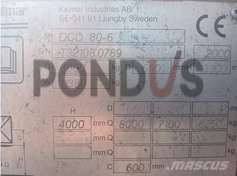 Kalmar DCD 80-6 Tehnika ar dīzeļa dzinēju