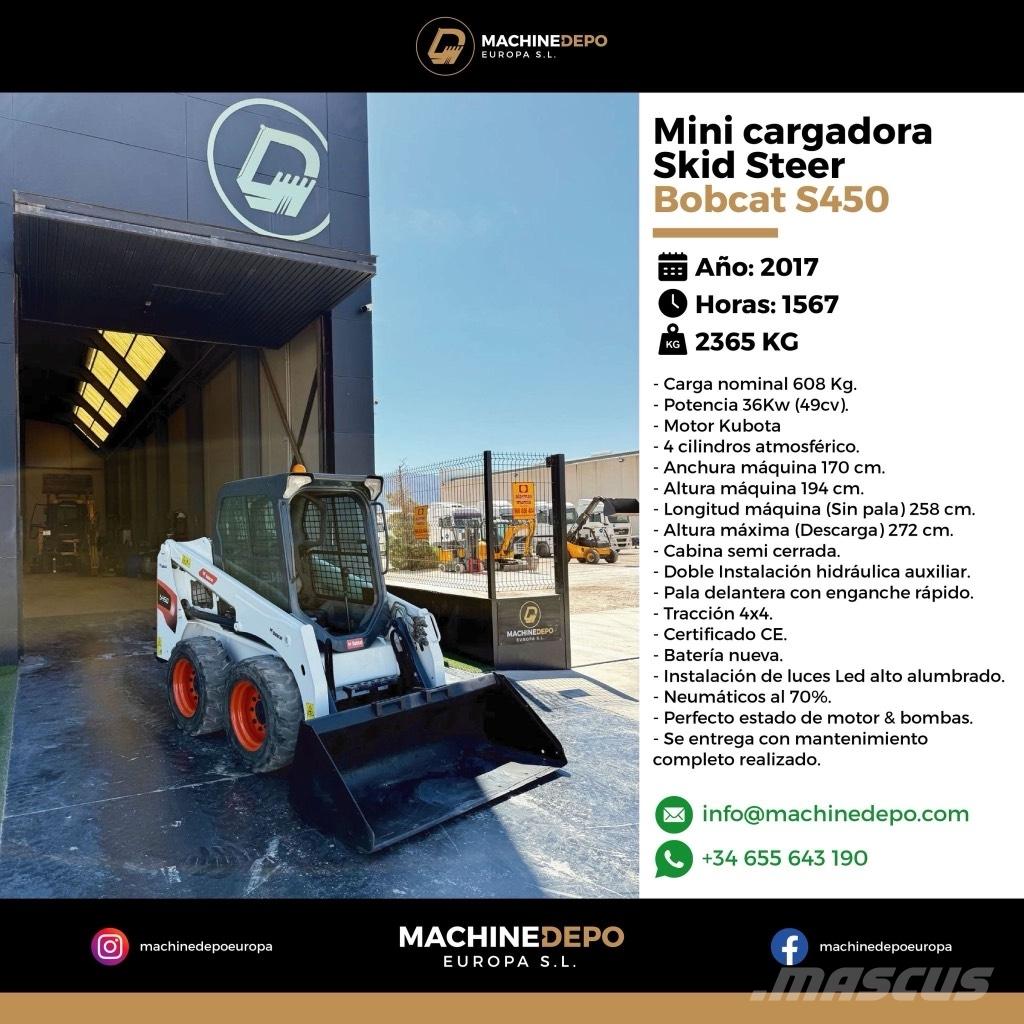 Bobcat S 450 Lietoti riteņu kompaktiekrāvēji