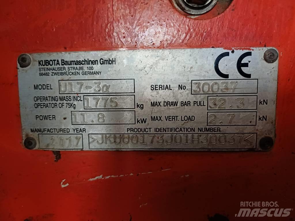 Kubota U 17-3 Mini ekskavatori < 7 t