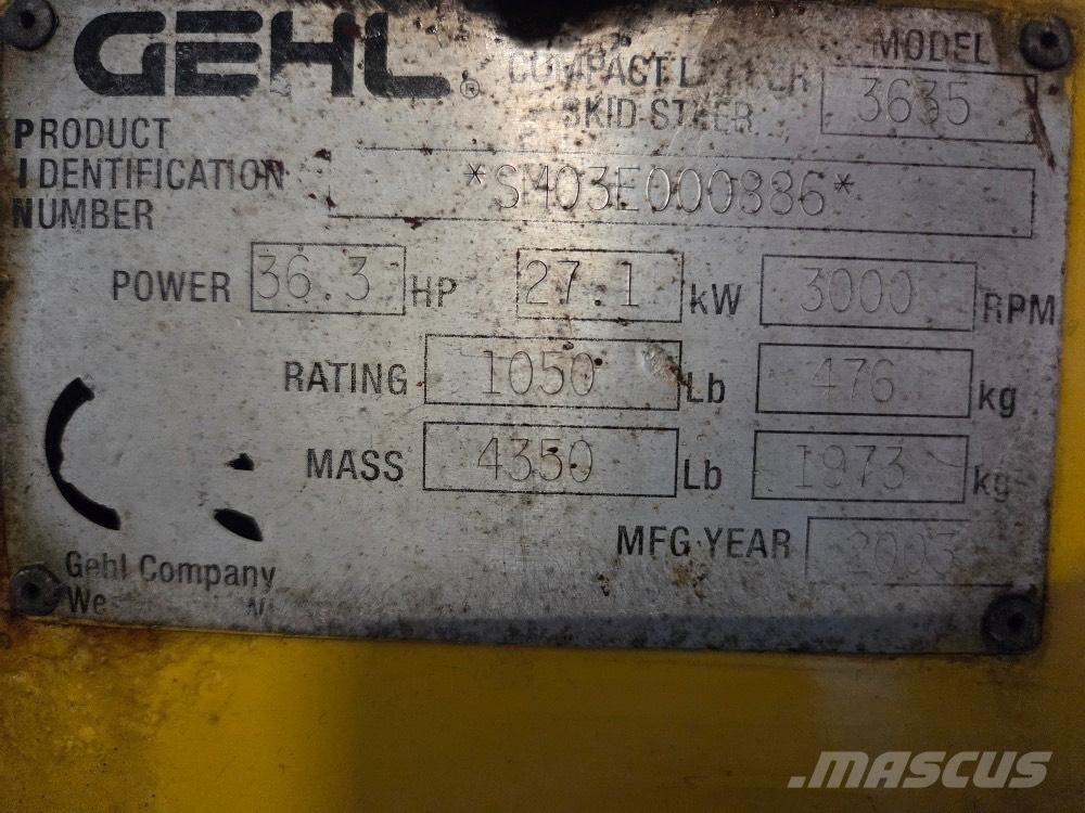 Gehl 3635 SX Lietoti riteņu kompaktiekrāvēji