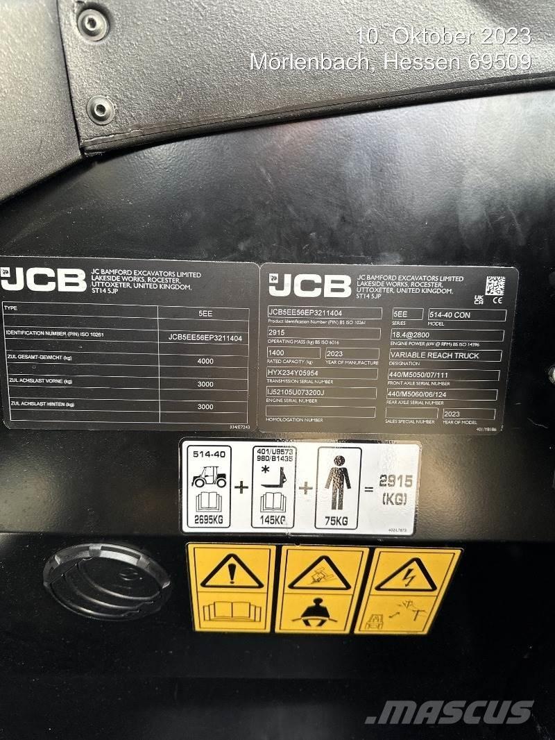 JCB 514-40 CON Teleskopiskie manipulatori