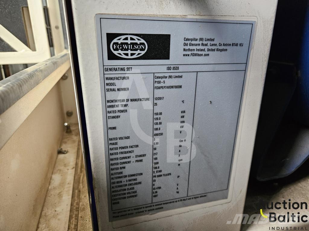 FG Wilson P150-5 Dīzeļģeneratori