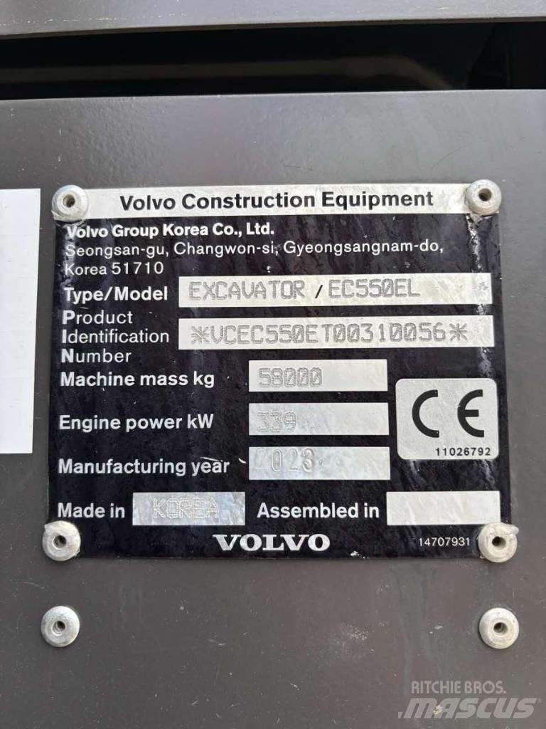 Volvo EC550EL Kāpurķēžu ekskavatori