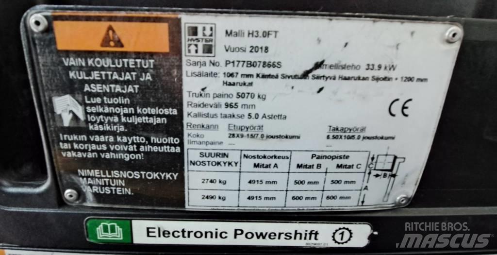Hyster H3.0FT Tehnika ar dīzeļa dzinēju