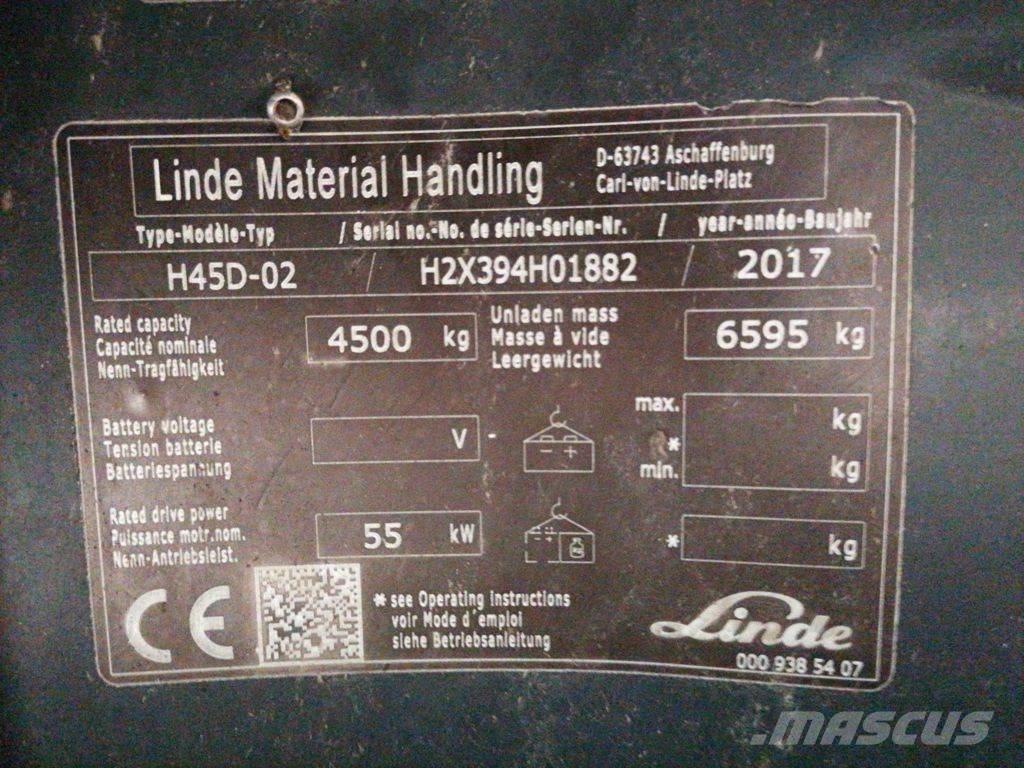 Linde H45D-02 Tehnika ar dīzeļa dzinēju