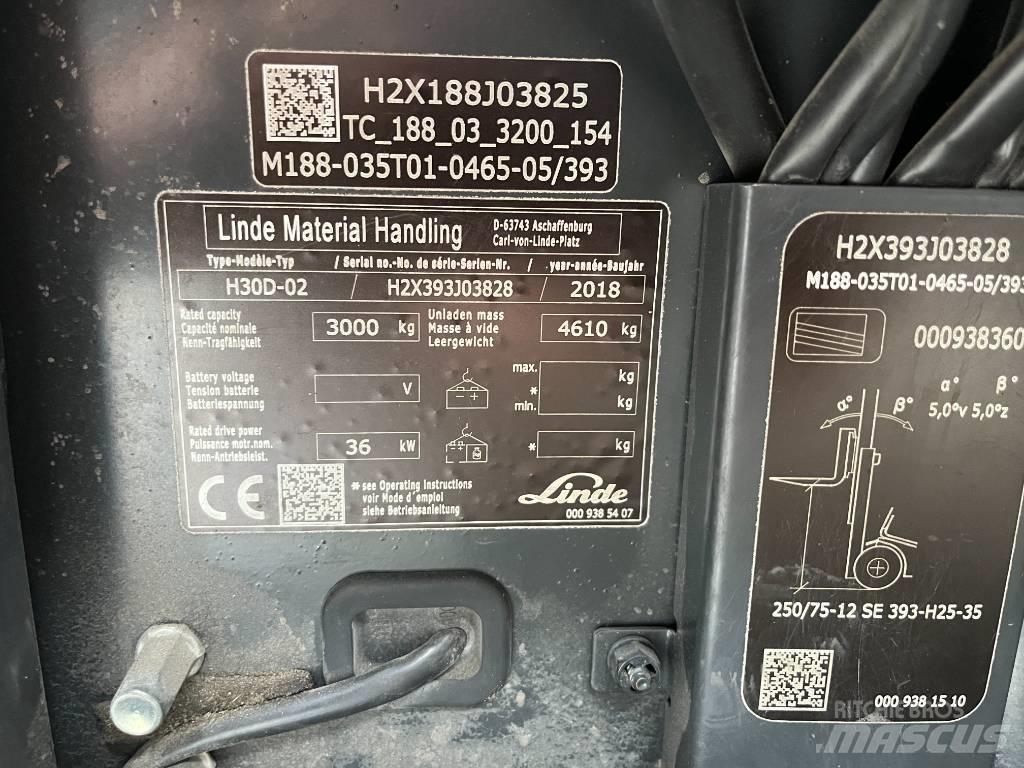 Linde H30D-02 Tehnika ar dīzeļa dzinēju