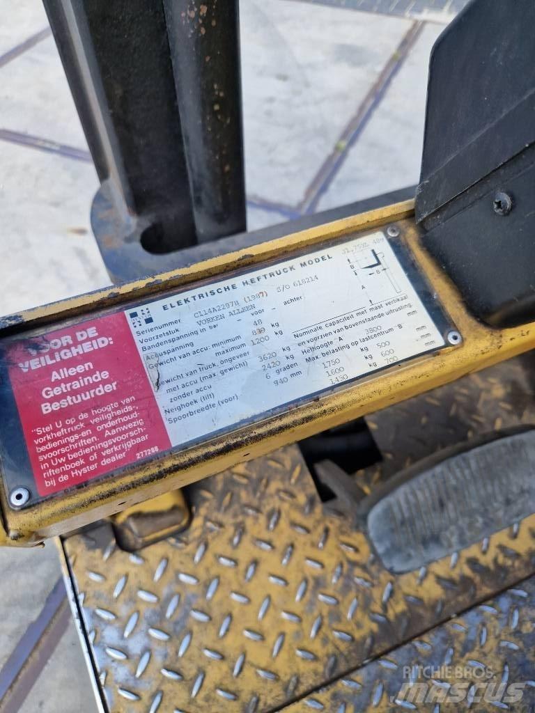 Hyster J 1.75xl Elektriskie iekrāvēji