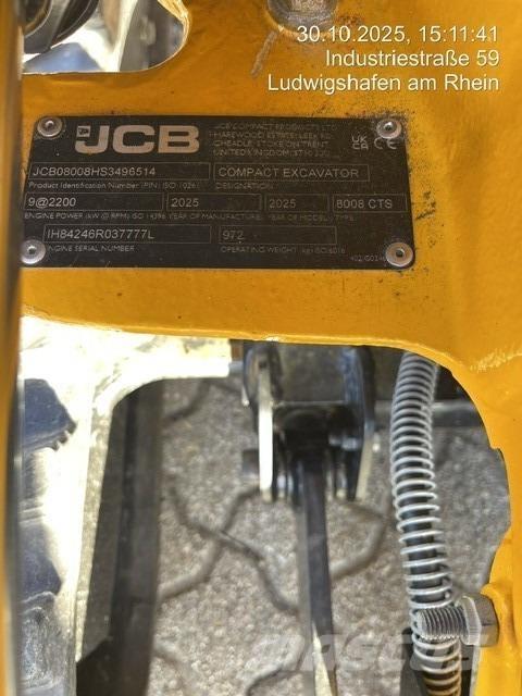 JCB 8008CTS Mini ekskavatori < 7 t