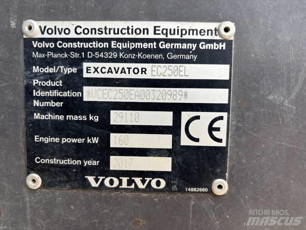 Volvo EC 250 EL Kāpurķēžu ekskavatori