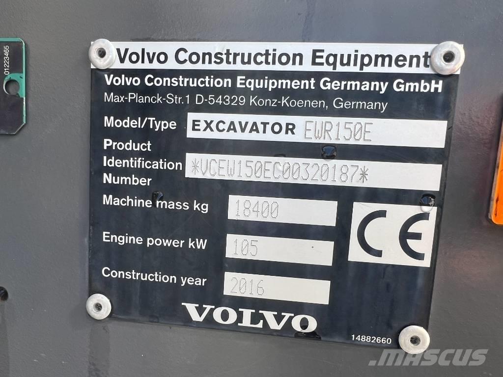 Volvo EWR 150 E Ekskavatori uz riteņiem