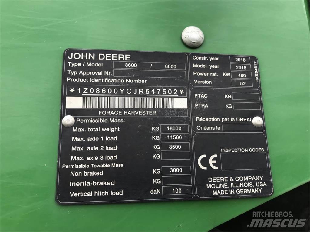 John Deere 8600 Lopbarības novācēji