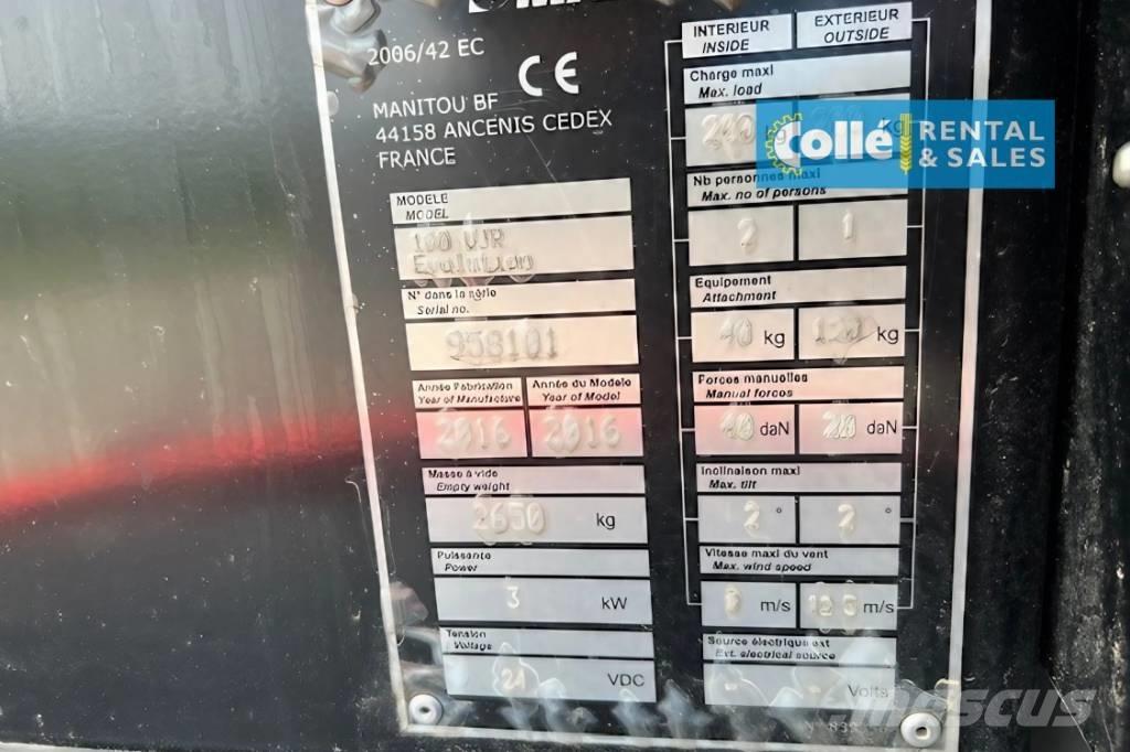 Manitou 100 VJR | 2014 Strēles pacēlāji