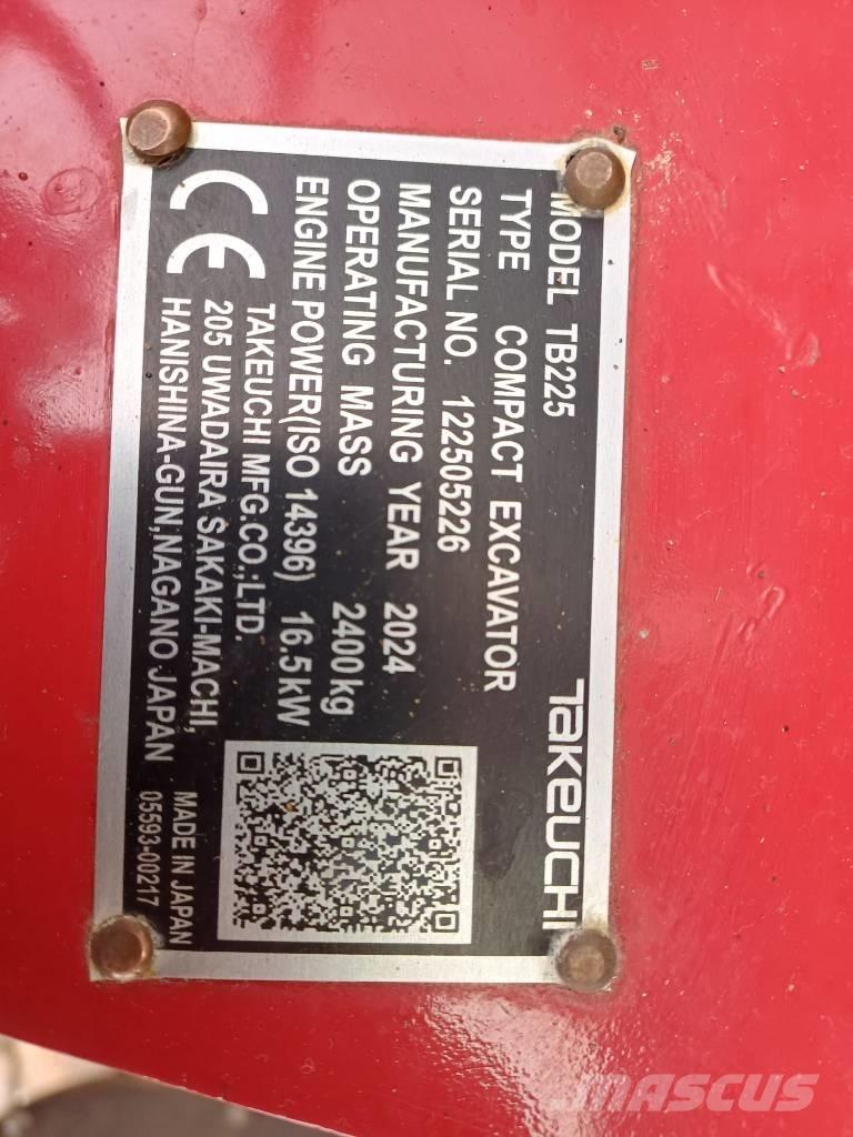 Takeuchi TB 225 Mini ekskavatori < 7 t
