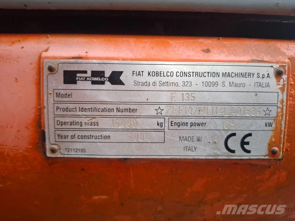 Fiat-Kobelco E 135 Kāpurķēžu ekskavatori
