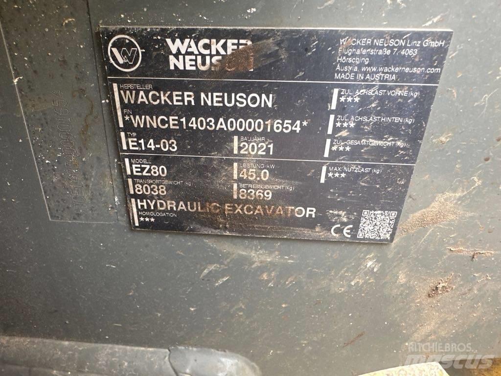 Wacker Neuson EZ80 Kāpurķēžu ekskavatori