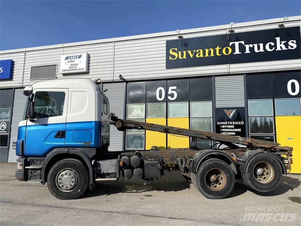 Scania R 124 6X2 Kabeļu pacēlājs nomontējamām kravas mašīnām