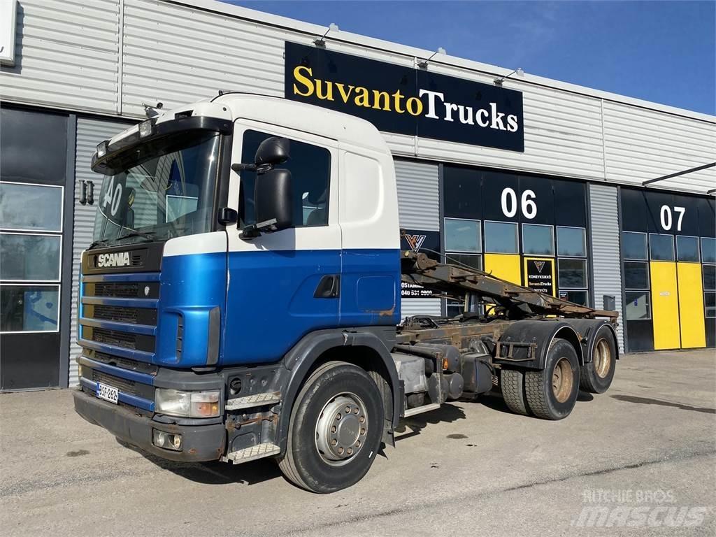 Scania R 124 6X2 Kabeļu pacēlājs nomontējamām kravas mašīnām