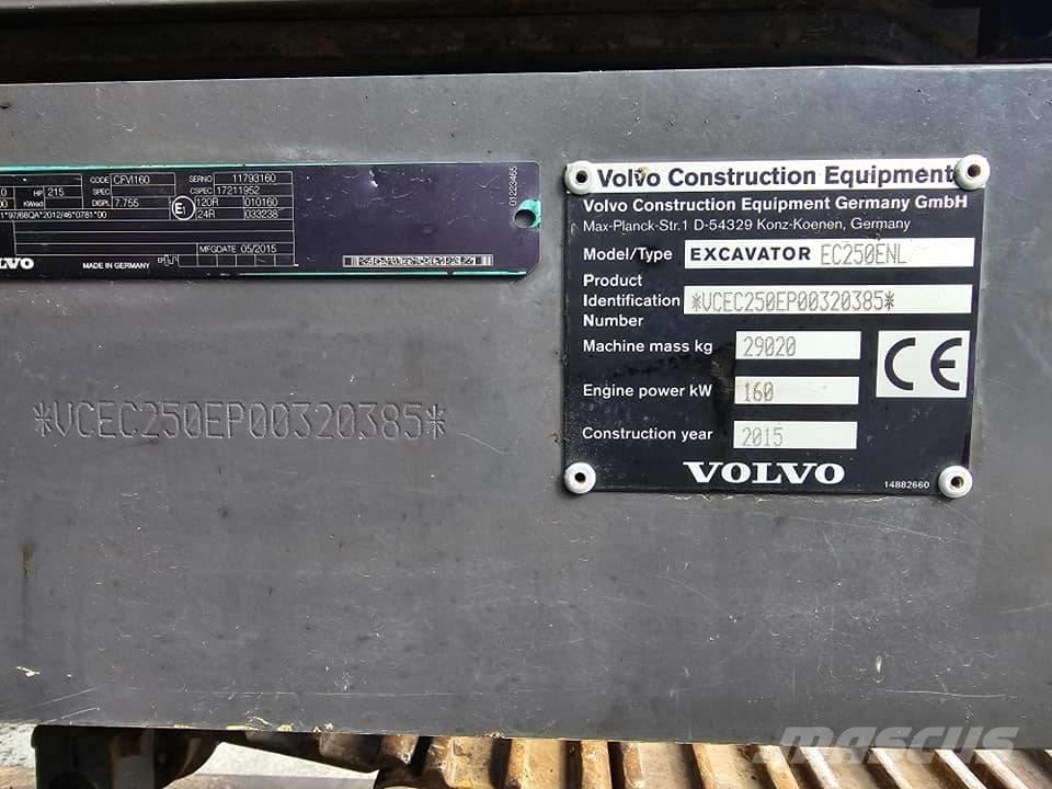 Volvo EC250 ENL Kāpurķēžu ekskavatori