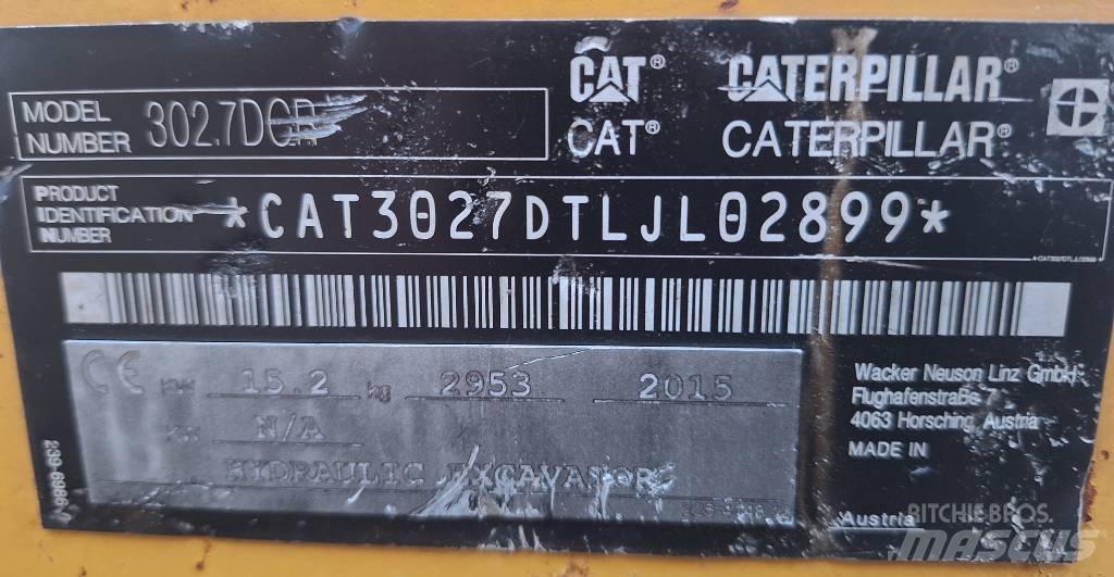 CAT 302.7 D CR Mini ekskavatori < 7 t