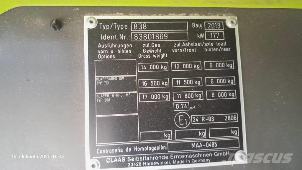 CLAAS Tucano 430 APS Ražas novākšanas kombaini