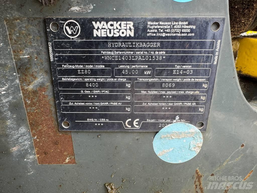 Wacker Neuson EZ80 Kāpurķēžu ekskavatori