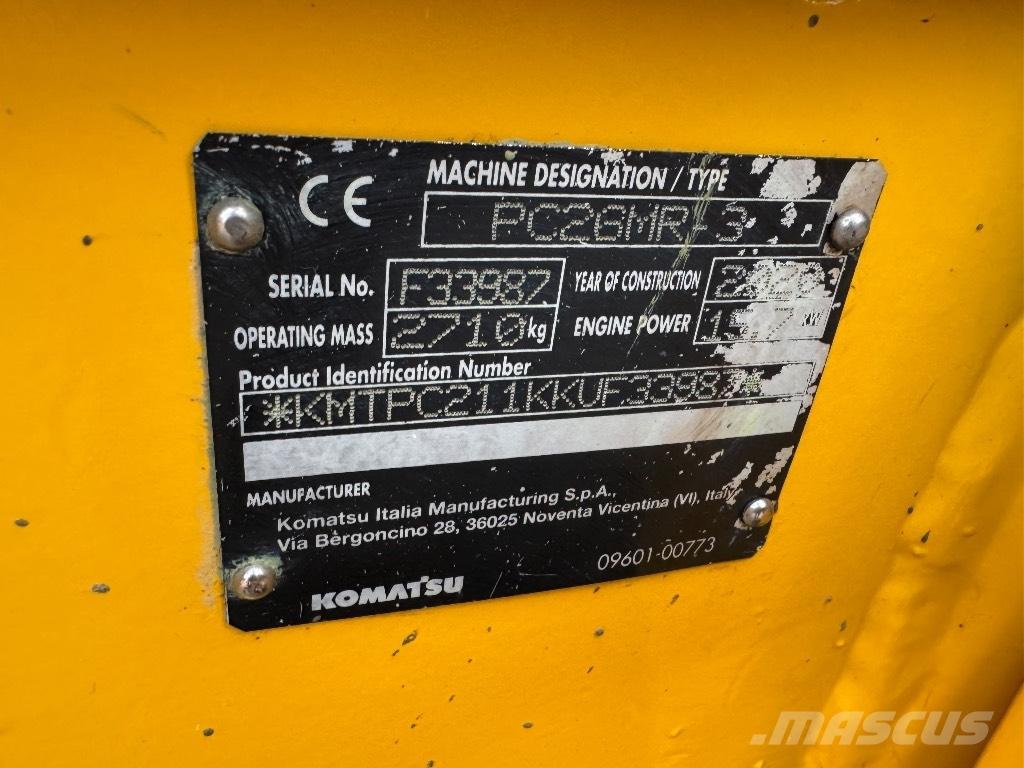 Komatsu PC 26 MR-3 Mini ekskavatori < 7 t