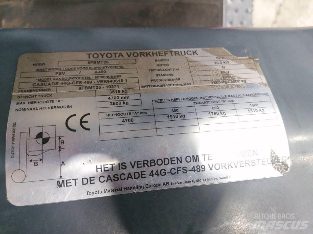Toyota 8FBMT25 Elektriskie iekrāvēji