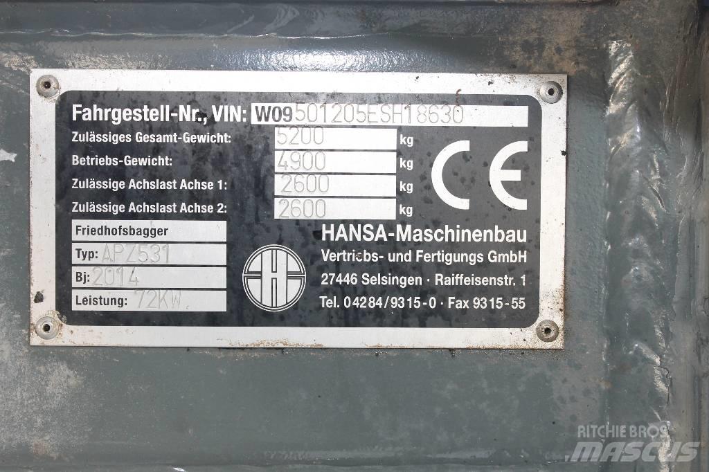 Hansa APZ 531 Ekskavatori uz riteņiem