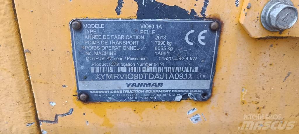 Yanmar Vio 80-1A Vidēja lieluma ekskavatori 7 t - 12 t