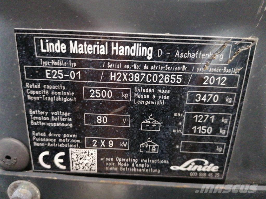 Linde E25-01 Elektriskie iekrāvēji