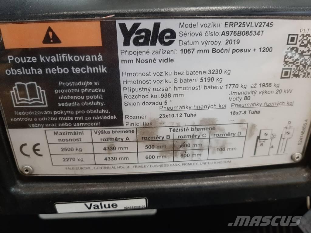 Yale ERP 25 VL Elektriskie iekrāvēji