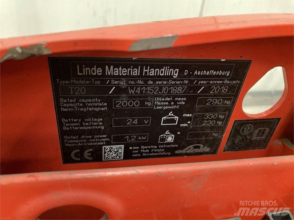 Linde T20 Zemie palešu pacēlāji