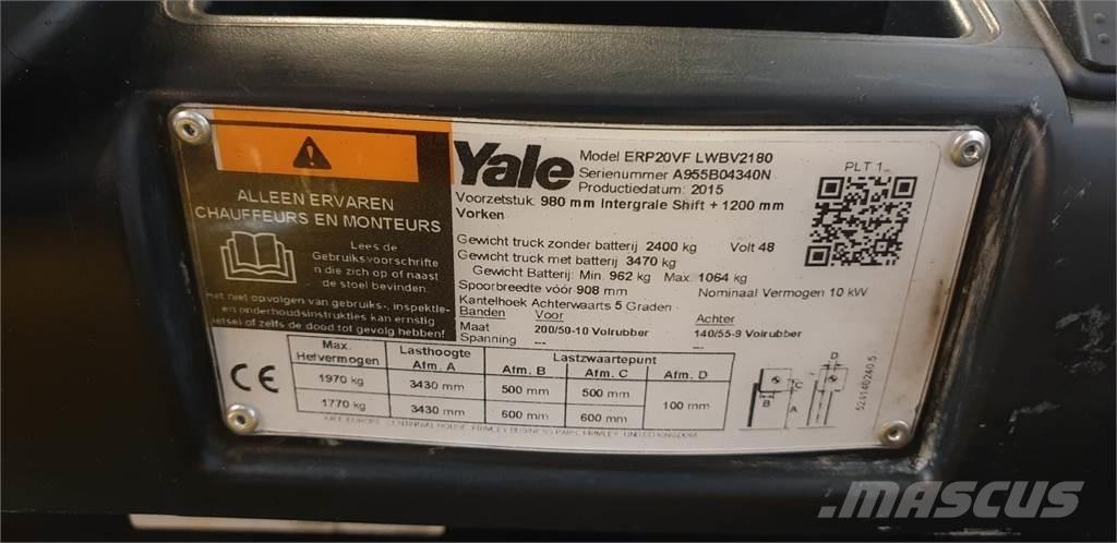 Yale ERP20VF 2014 Elektriskie iekrāvēji