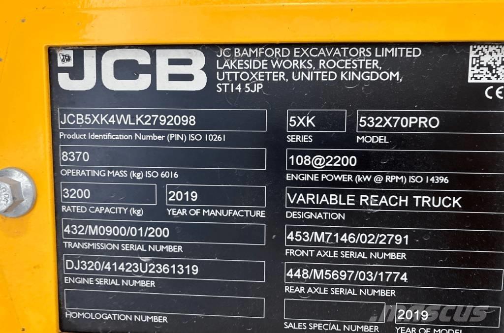 JCB 532-70 Lauksaimniecības pacēlāji