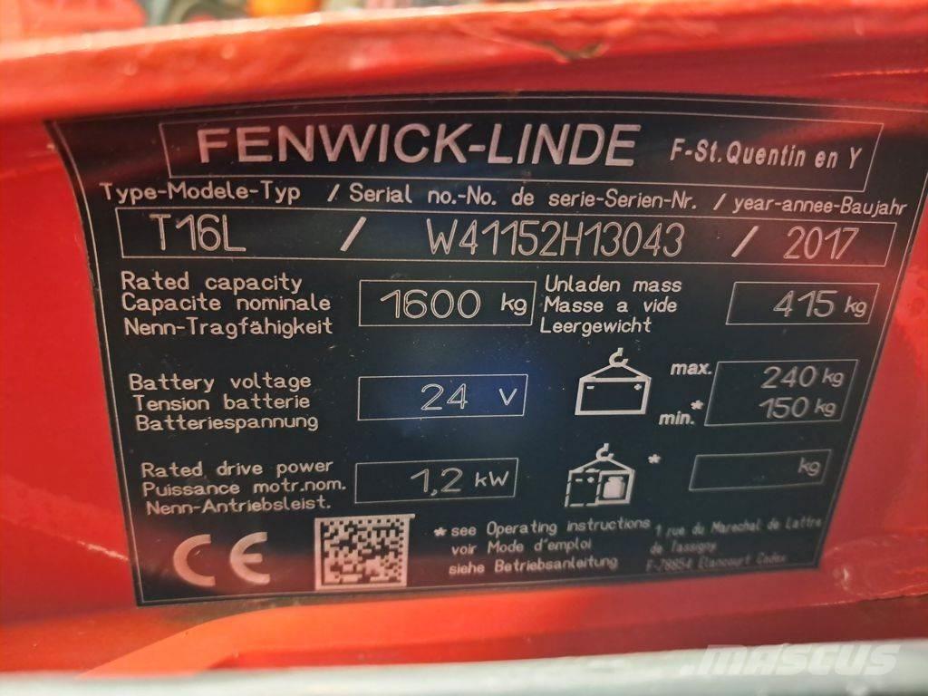 Linde T16L Zemie palešu pacēlāji