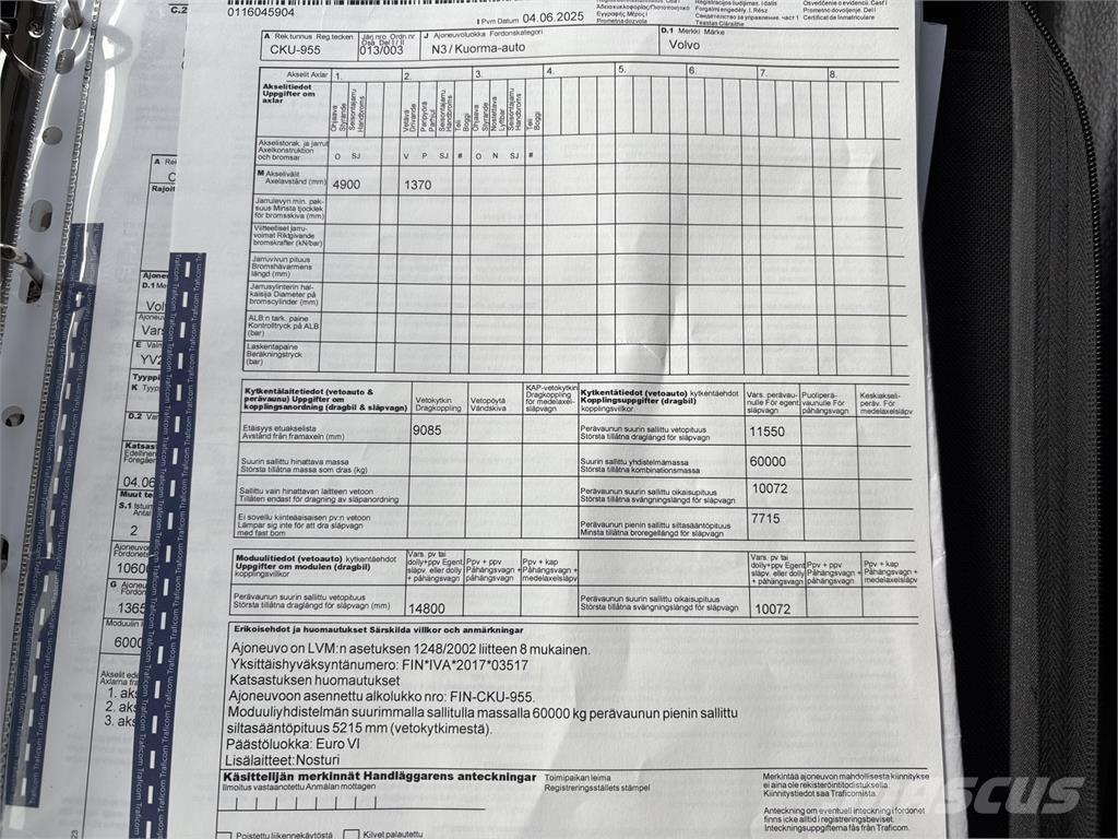 Volvo FM370 6x2 Smagās mašīnas ar celtni