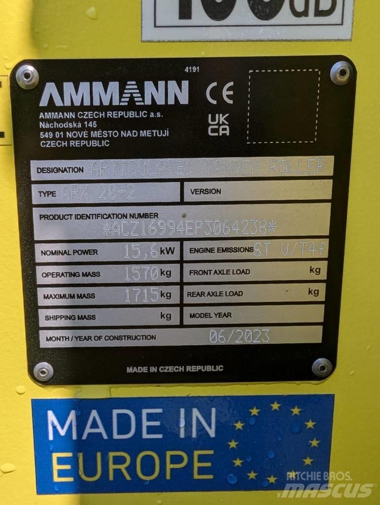 Ammann ARX20-2 Divvalču grunts veltņi