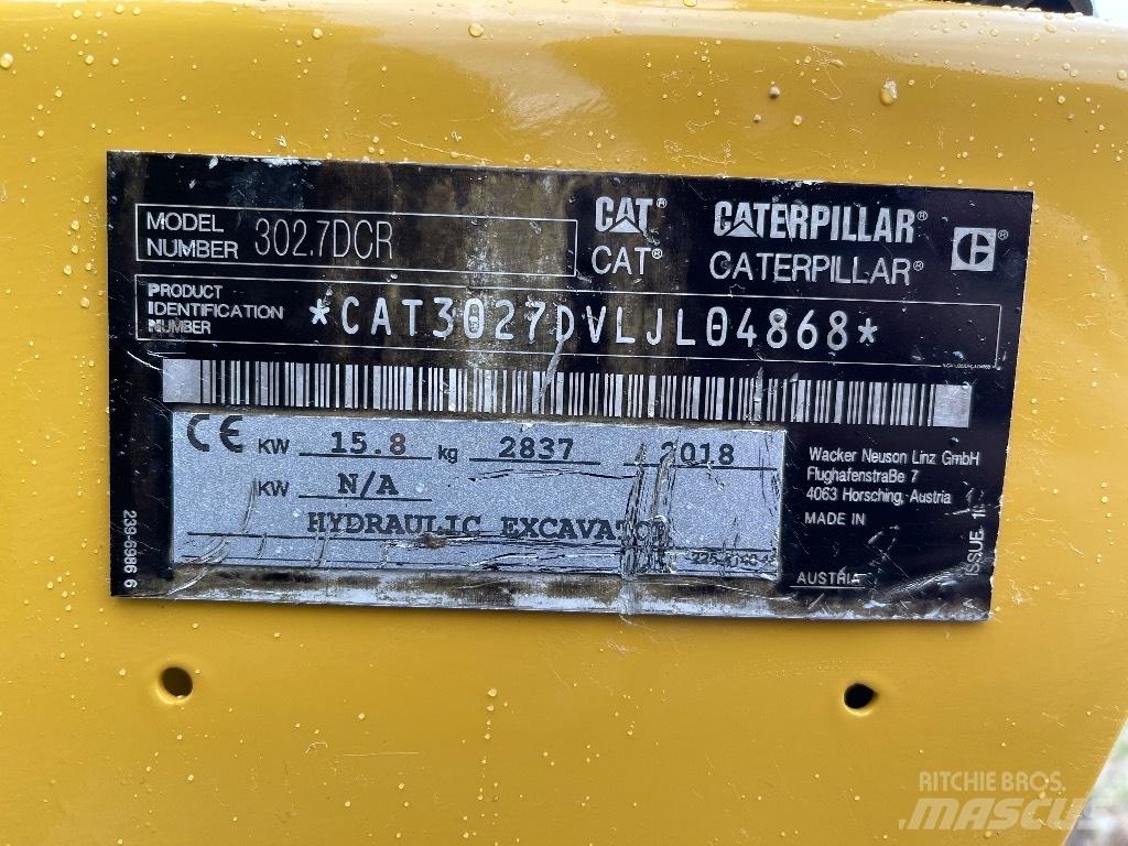 CAT 302.7D CR Mini ekskavatori < 7 t