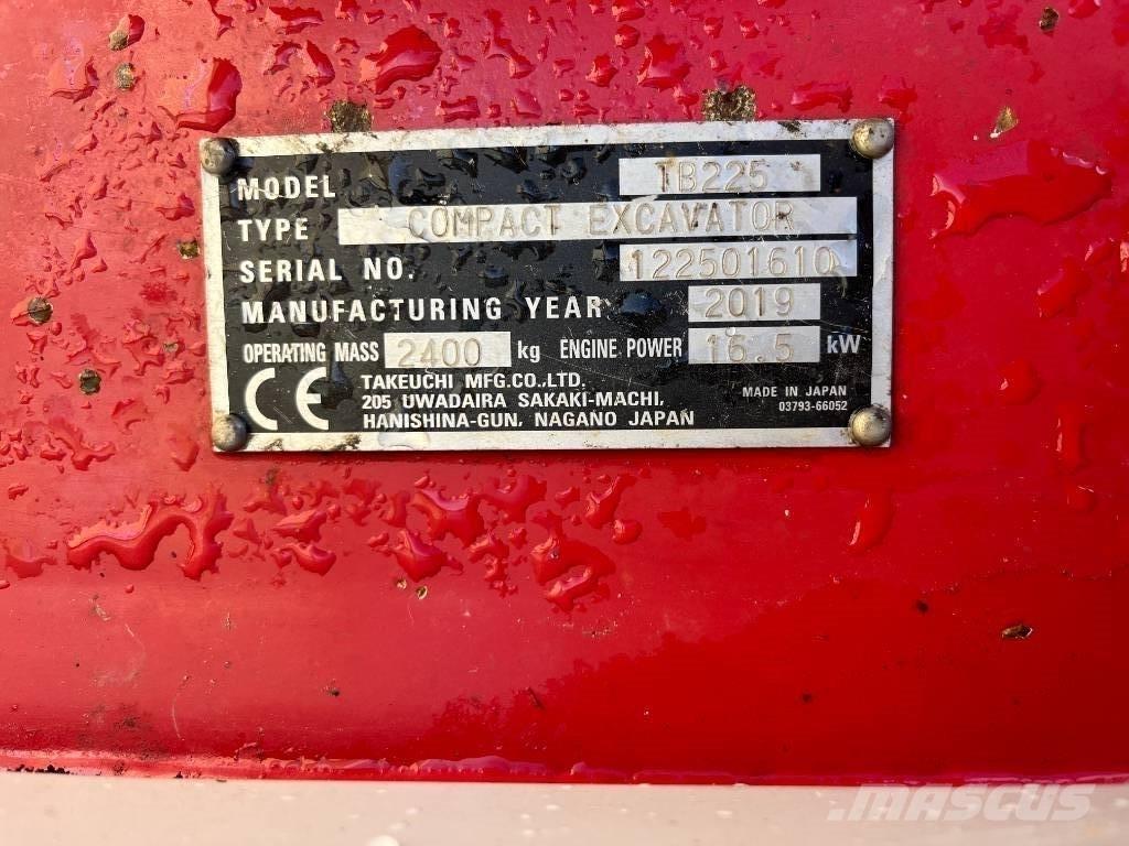 Takeuchi TB 225 Mini ekskavatori < 7 t