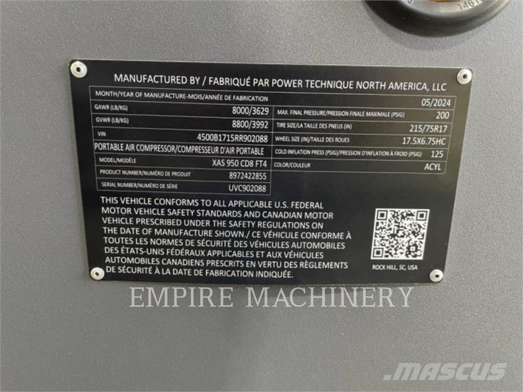 Atlas Copco XAS950CD Kompresori