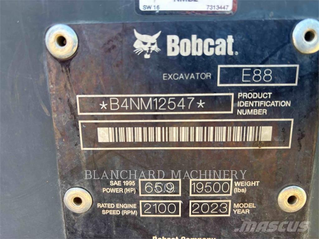 Bobcat E88 Kāpurķēžu ekskavatori