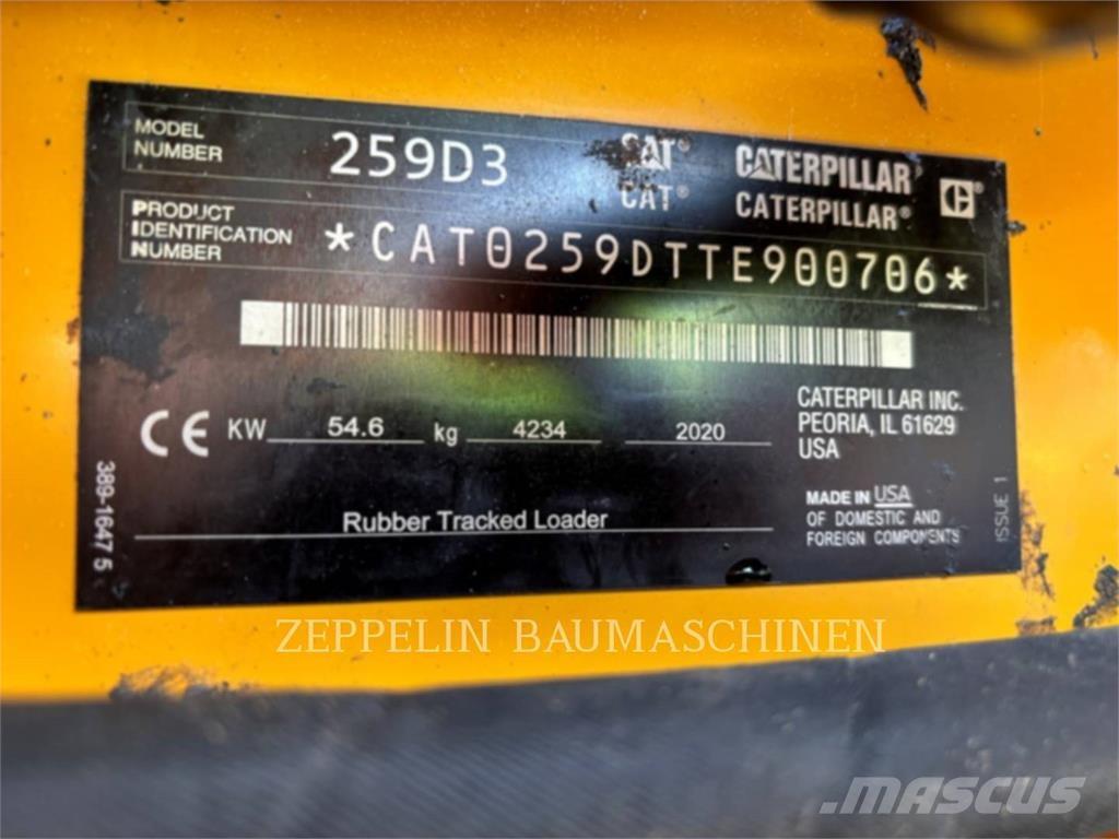 CAT 259D Lietoti riteņu kompaktiekrāvēji