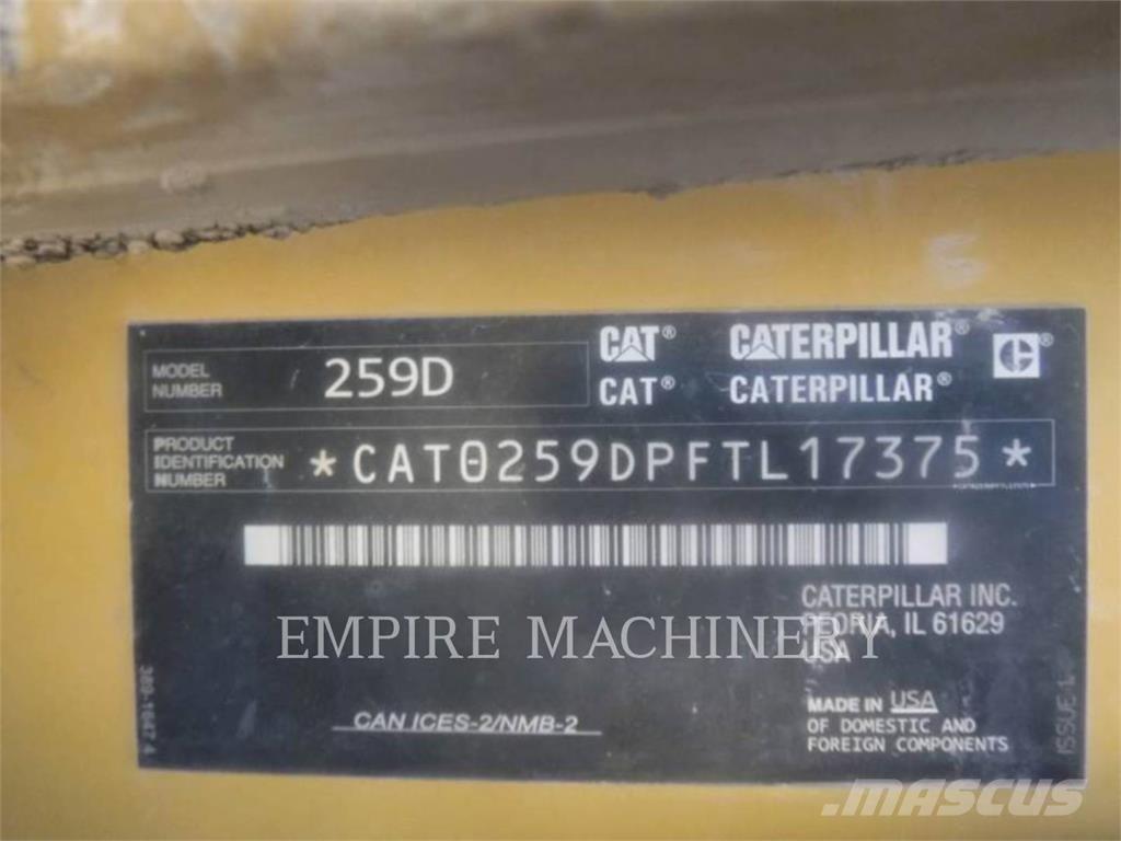 CAT 259D Lietoti riteņu kompaktiekrāvēji