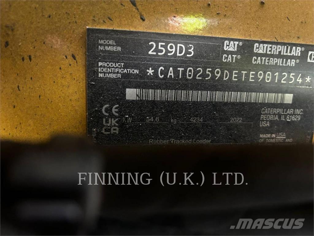 CAT 259D3 Lietoti riteņu kompaktiekrāvēji