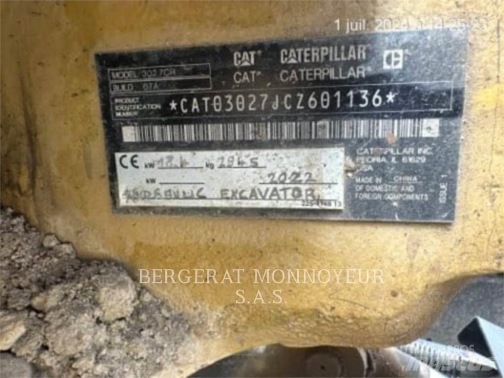 CAT 302.7 Kāpurķēžu ekskavatori