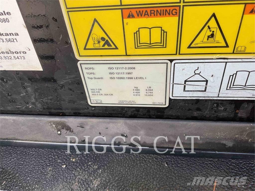 CAT 302.707CR Kāpurķēžu ekskavatori