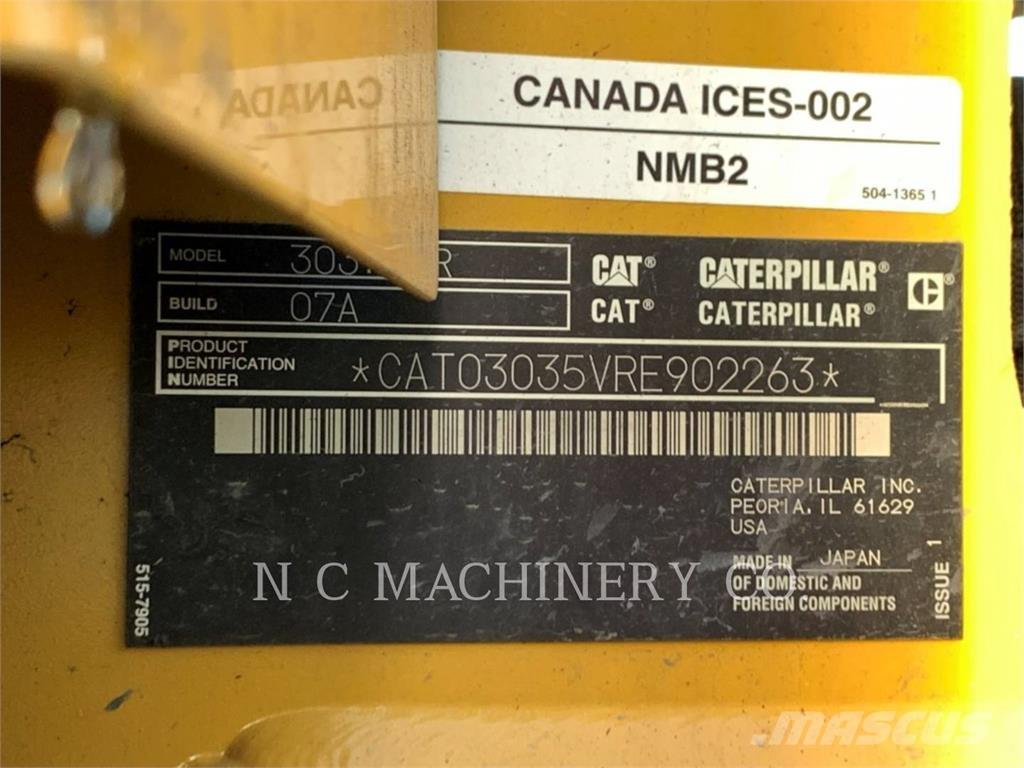 CAT 303.5 CRCB Kāpurķēžu ekskavatori