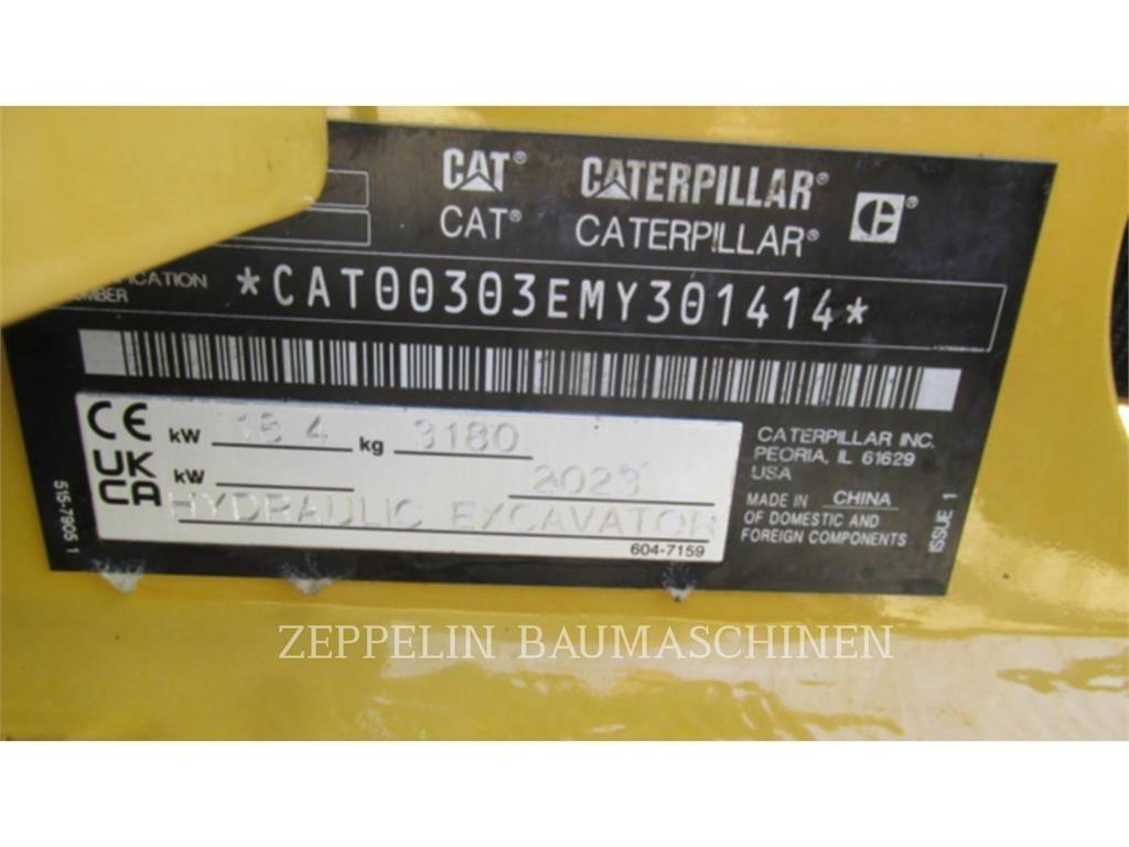CAT 303CR-07A Kāpurķēžu ekskavatori