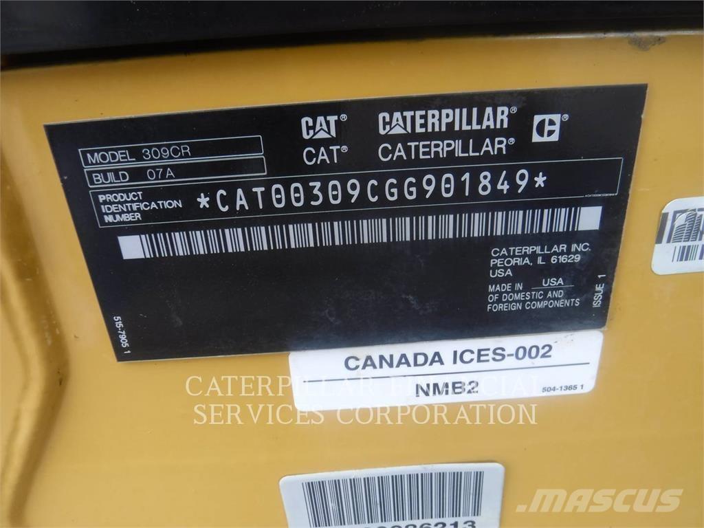 CAT 309-07CR Kāpurķēžu ekskavatori